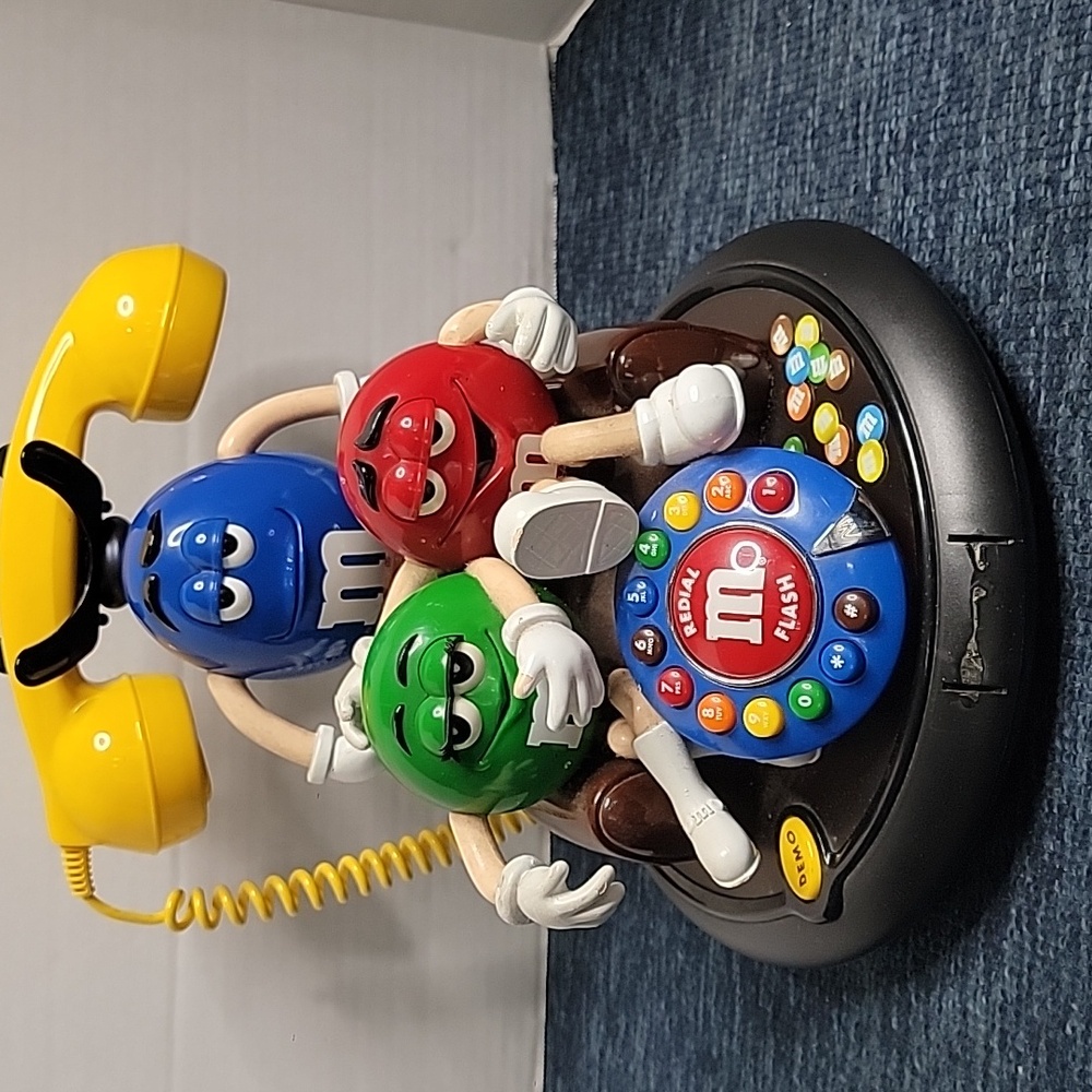 Vintage M&M's Animated Phone Working Landline Collectible M&M Phone  RARE